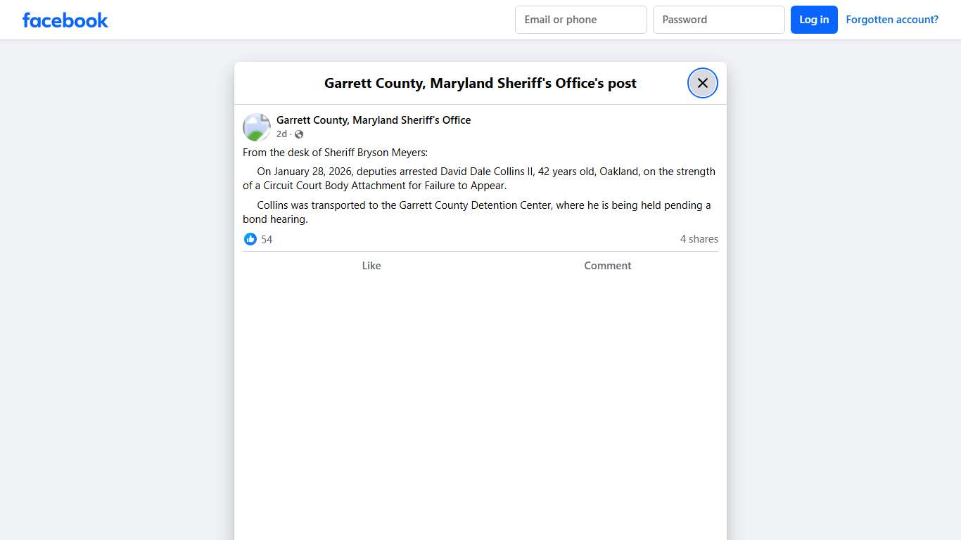 From the desk... - Garrett County, Maryland Sheriff's Office Facebook